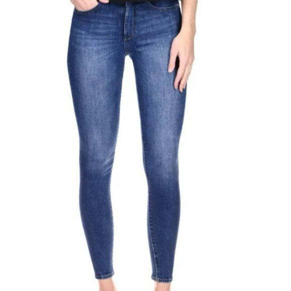 DL1961 Instasculpt Florence Ankle Skinny Distressed Blue Jeans Size 25 - Picture 1 of 15